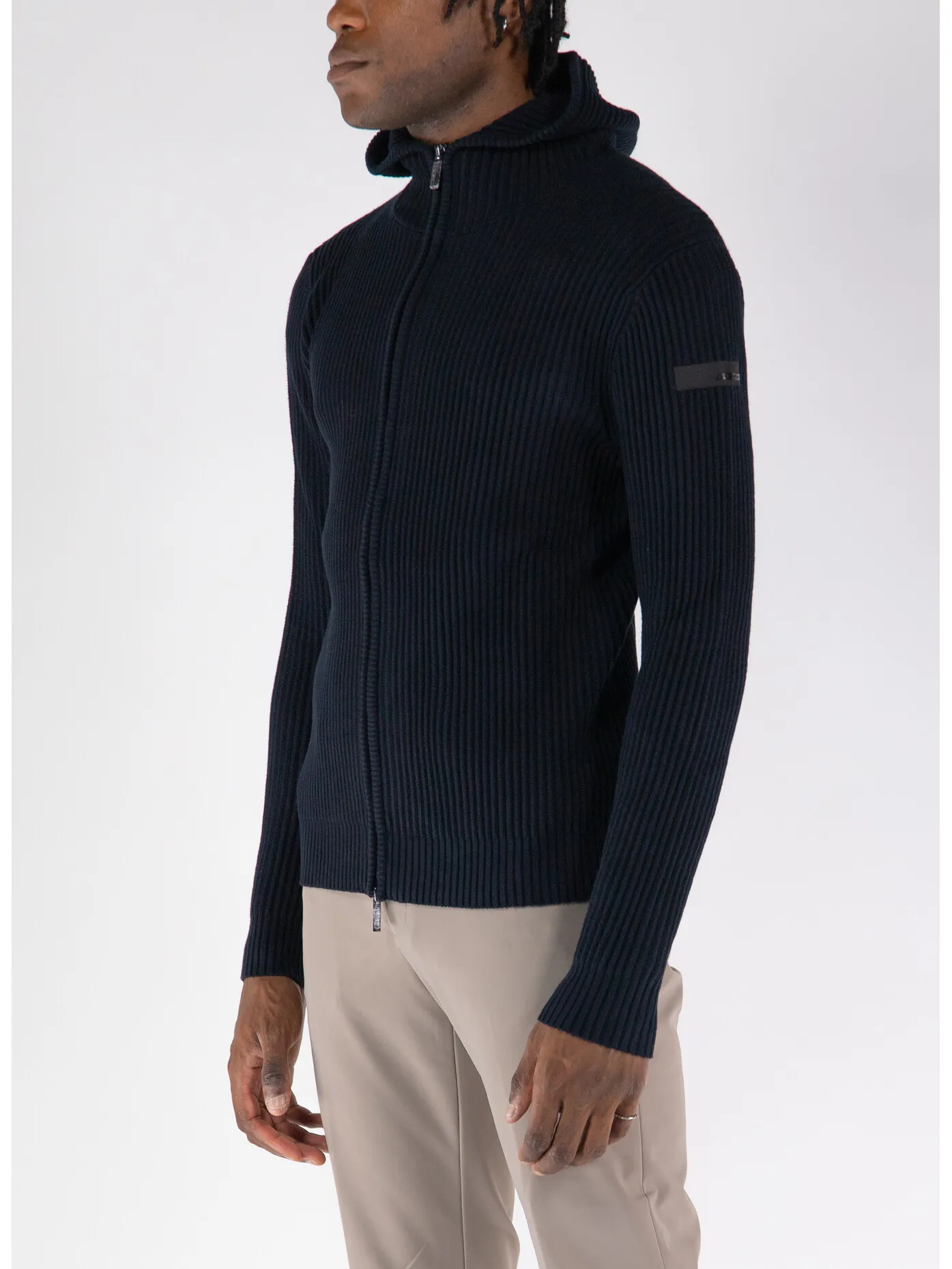     -R.R.D.    -MAGLIONE CON CAPPUCCIO ZIP-