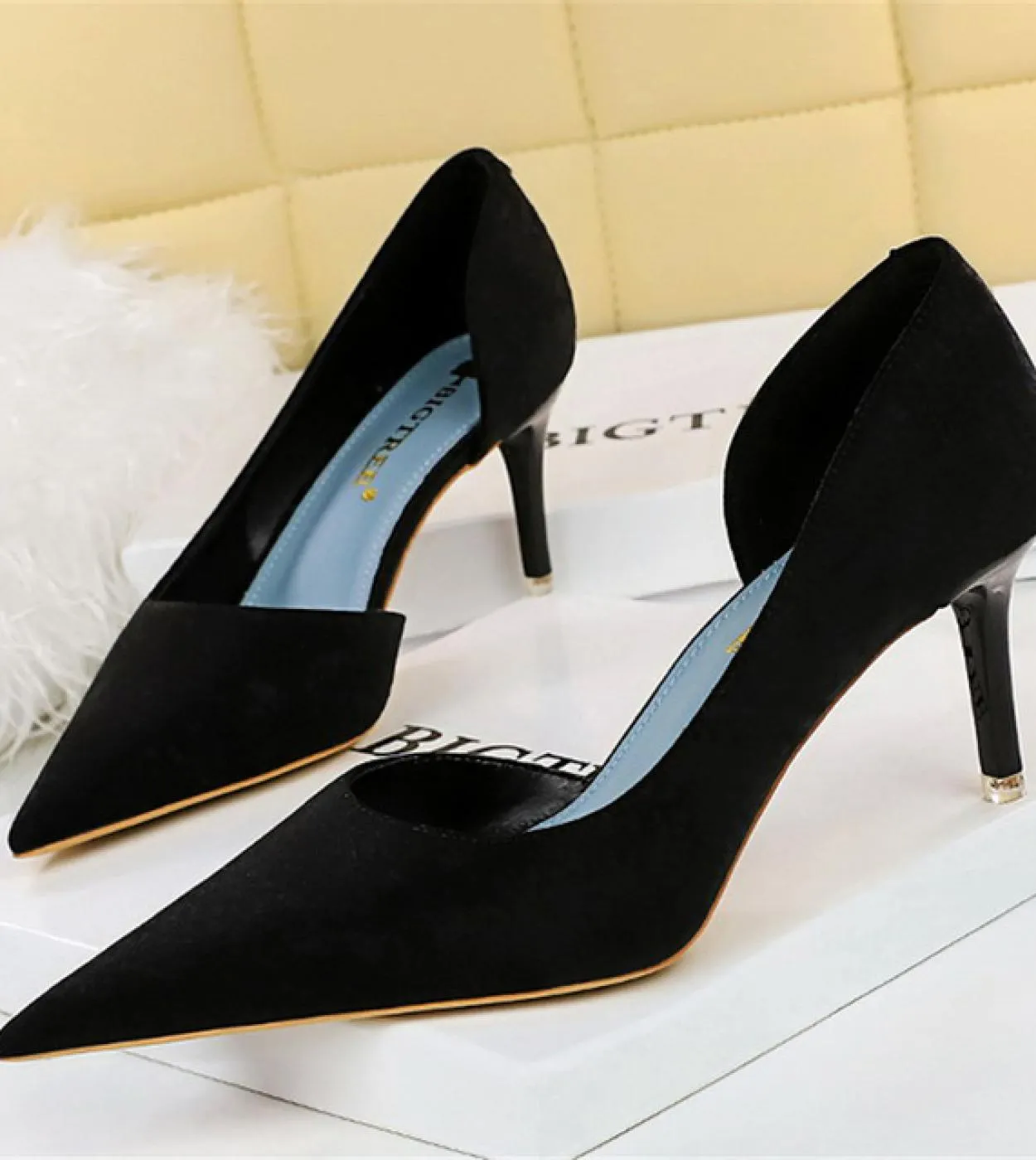 2023 Donna 7,5 cm 10,5 cm Tacchi alti Décolleté Lady Designer di marca di lusso Stiletto Tacchi medio-bassi Fetish Nightclub Ove