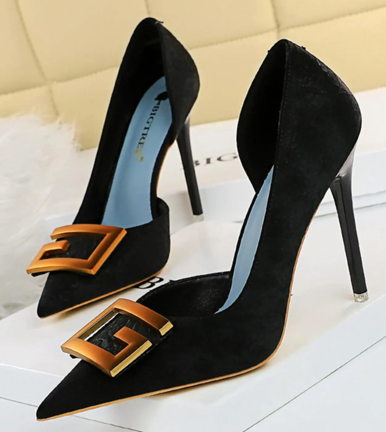 2023 Donna 7,5 cm 10,5 cm Tacchi alti Décolleté Lady Designer di marca di lusso Stiletto Tacchi medio-bassi Fetish Nightclub Ove