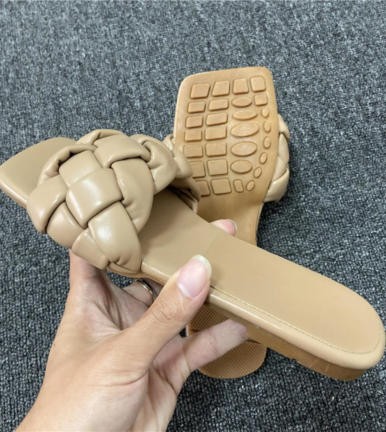 2023 Donne Nude Blu Ciabatte Appartamenti Scivoli Estate Design di Lusso Replica Sandali Pantaloncini Tacchi Bassi Pantofole Pia