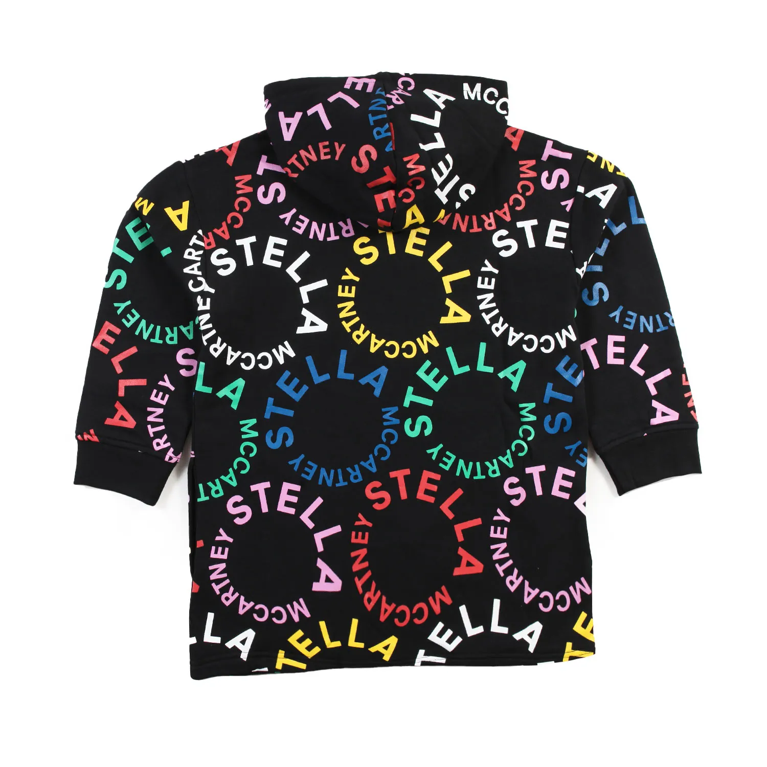 Abito Maxi Felpa Stella Nero E Multicolor