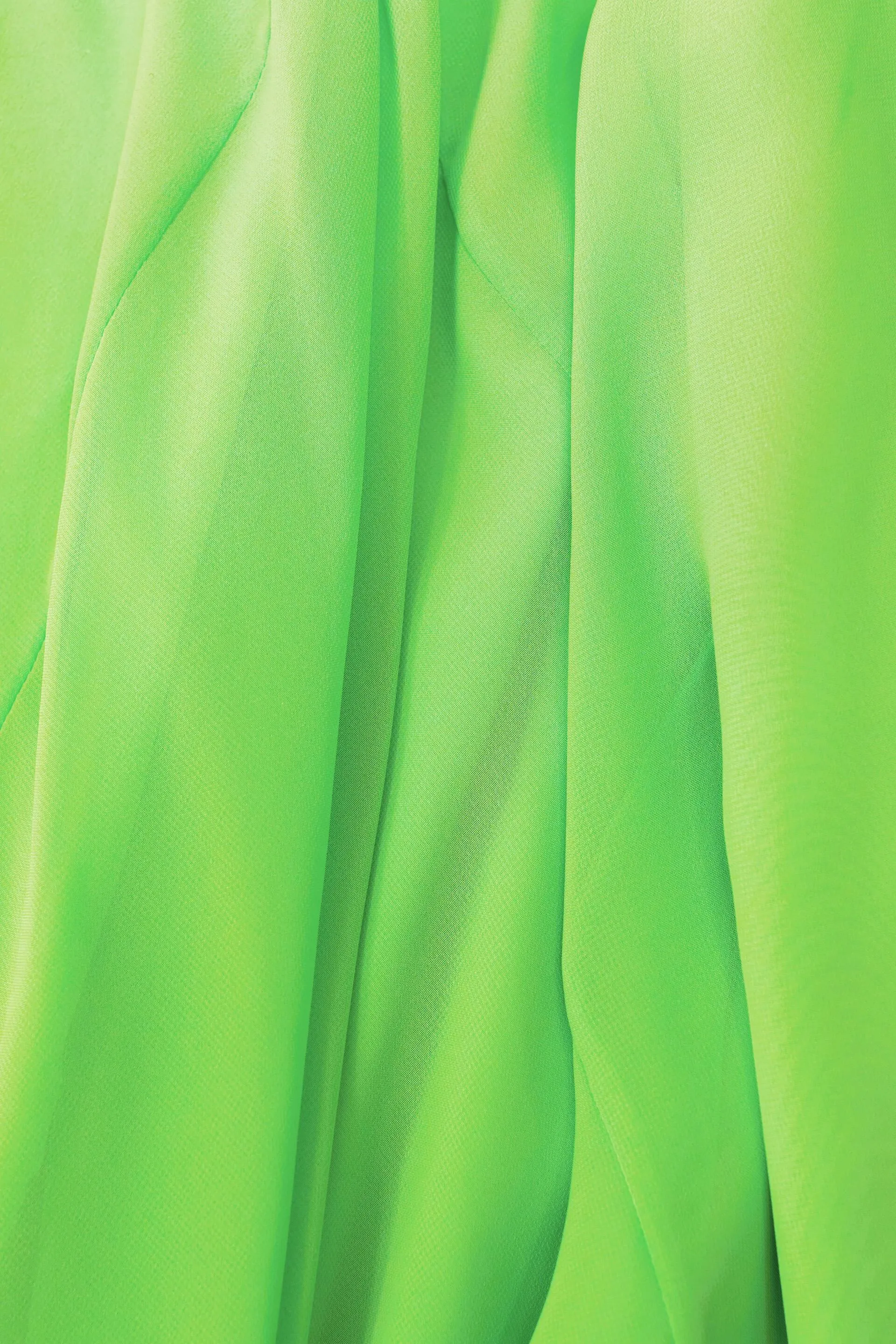 Abito maxi in chiffon con scollo a V