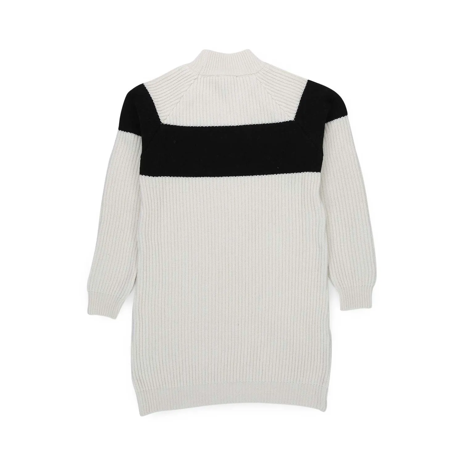 Abito Maxi Maglia Panna E Nero Bambina E Teen
