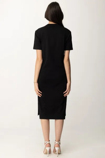 Abito maxi t-shirt con stampa Black