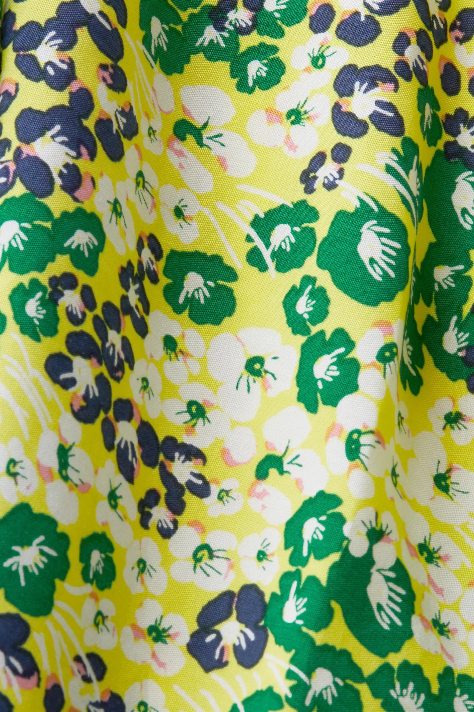Abito midi floreale con ruches