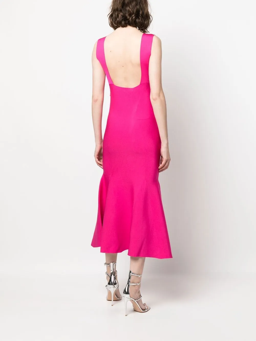 Abito midi in rosa - donna