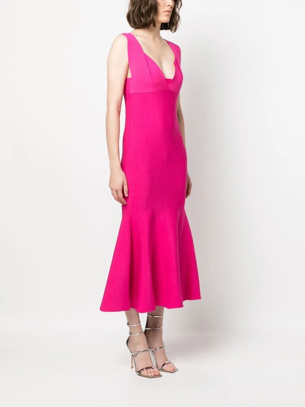 Abito midi in rosa - donna