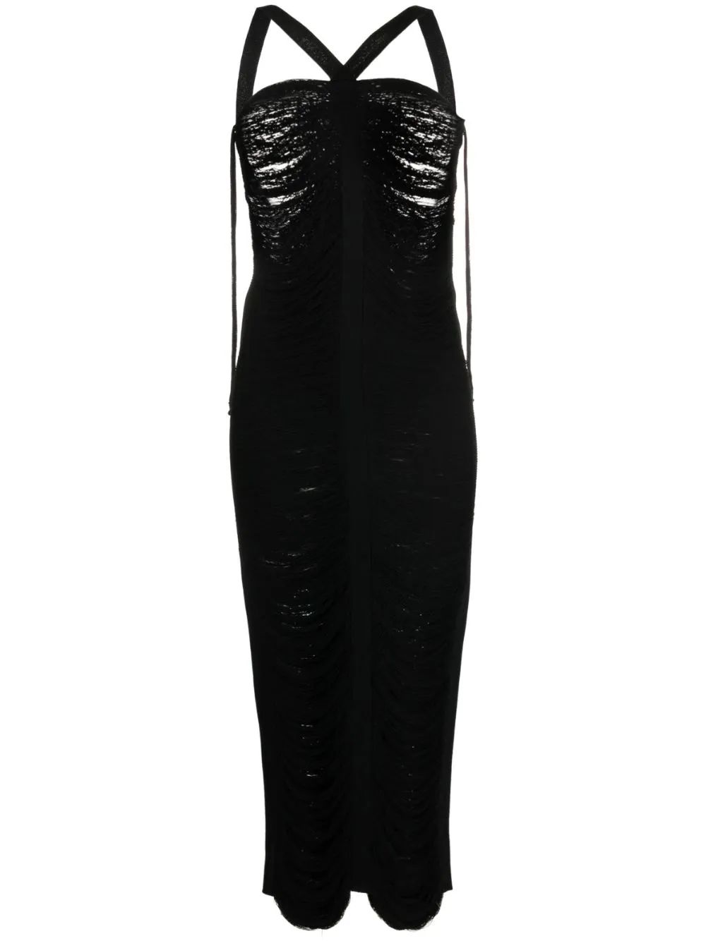 Abito smanicato in maglia in nero - donna