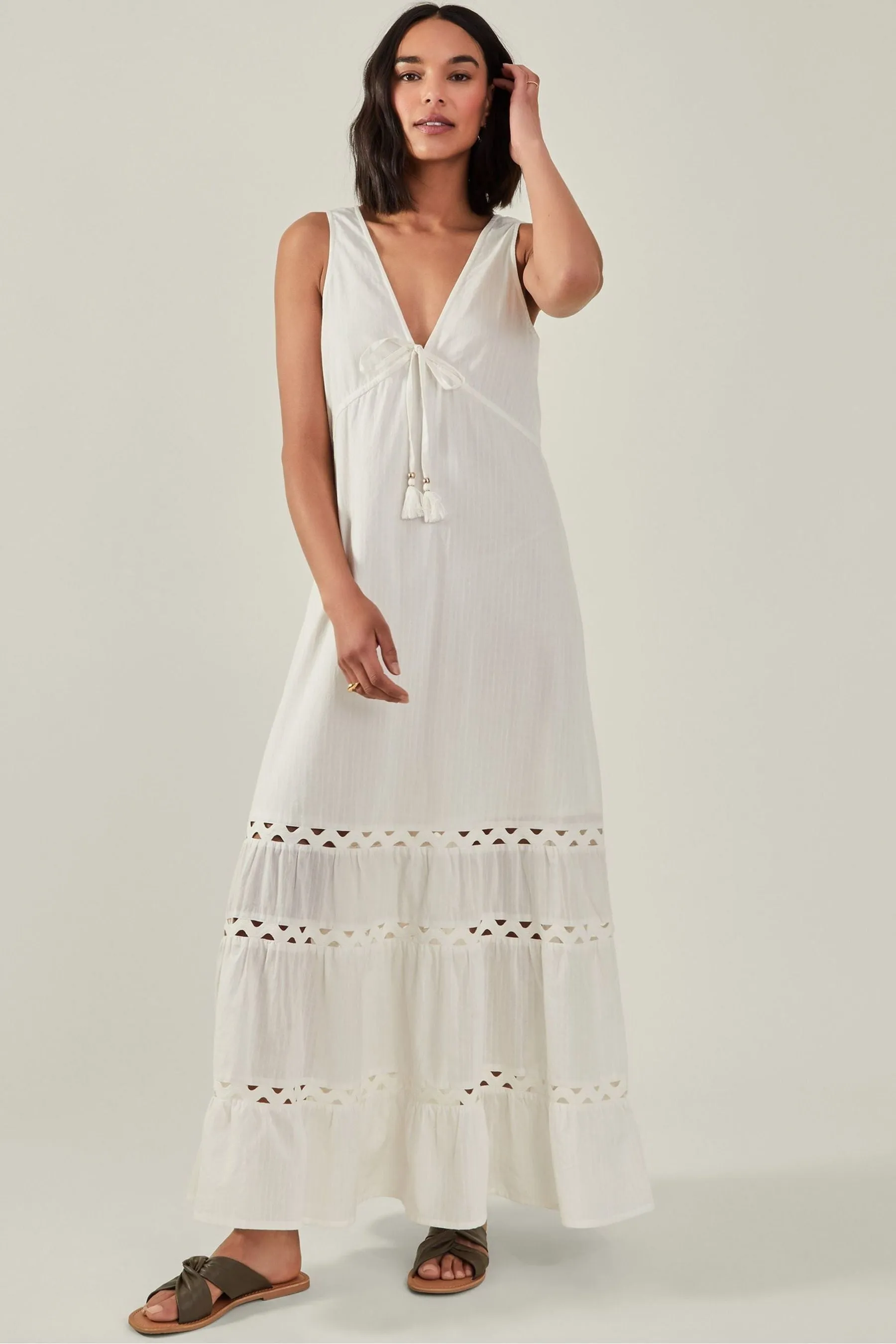 Accessorize - Abito maxi ricamato