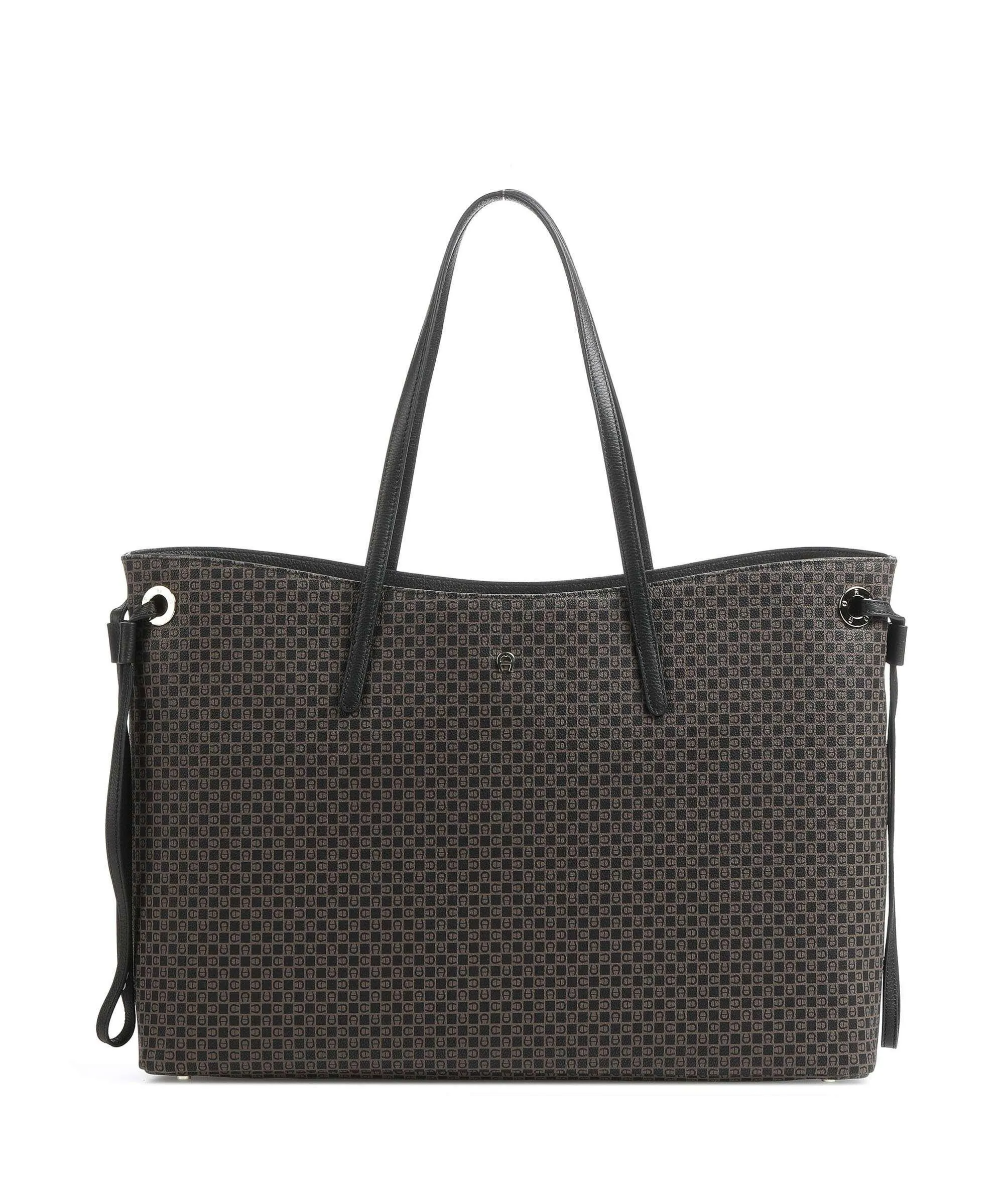  Aigner Carry All L Borsa shopper poliestere riciclato marrone/nero  