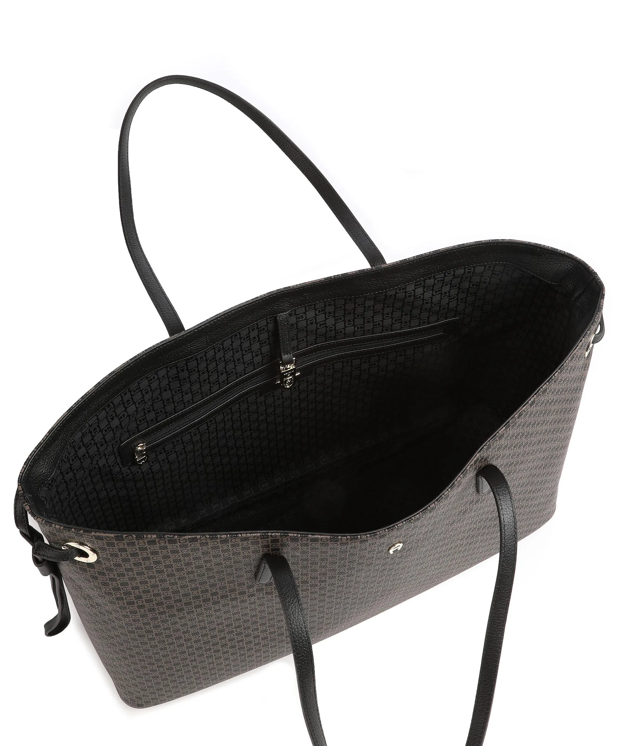  Aigner Carry All L Borsa shopper poliestere riciclato marrone/nero  