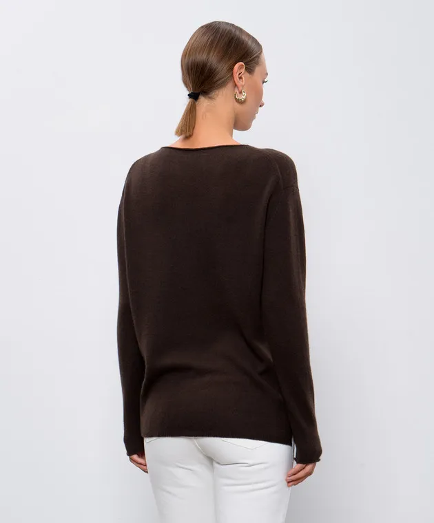 Allude Maglia in cashmere marrone 24511178