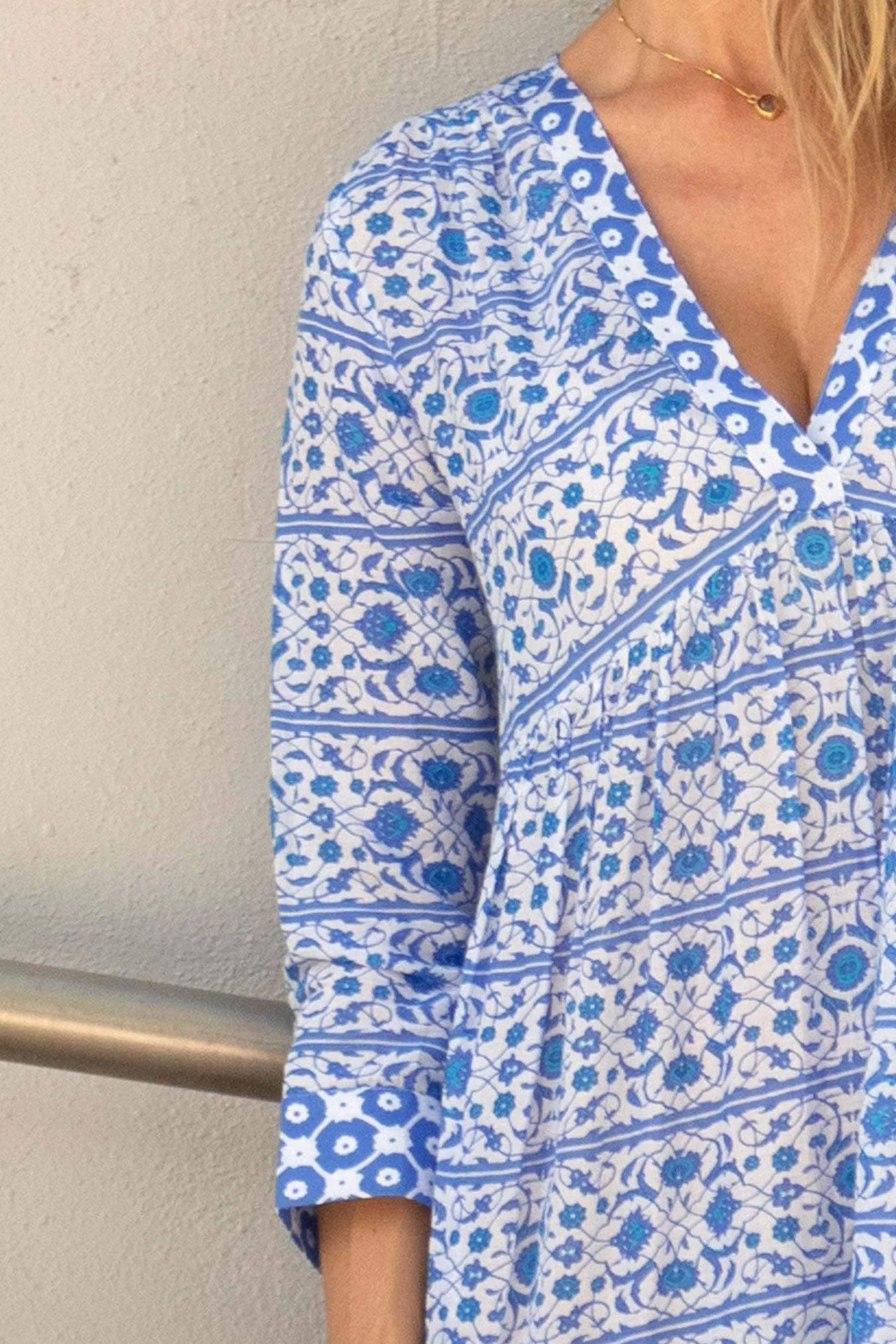 Aspiga Blu - Mykonos - Abito maxi in cotone