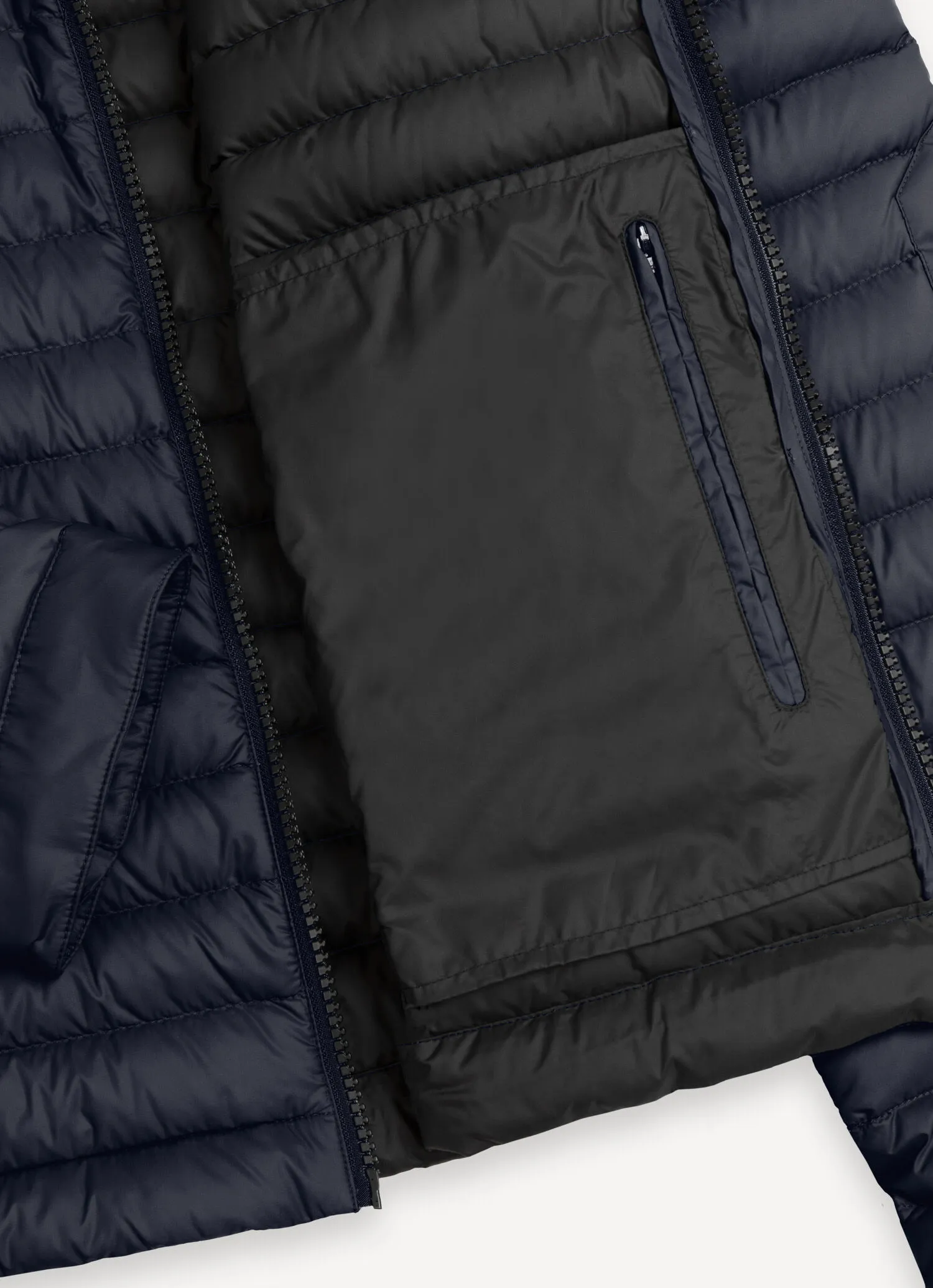 Autumn-weight padded biker jacket with drawstring