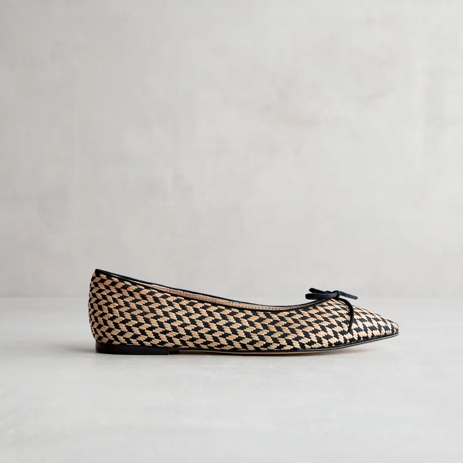 Ballerina Rafia Beige e Nera