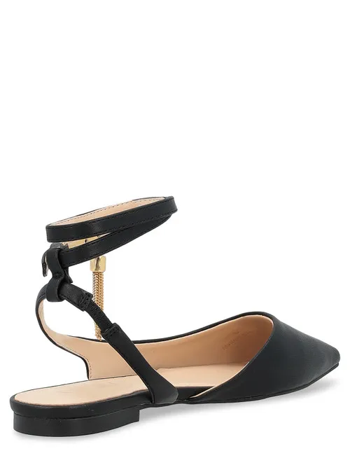 Ballerina Twinset in pelle vegana nera