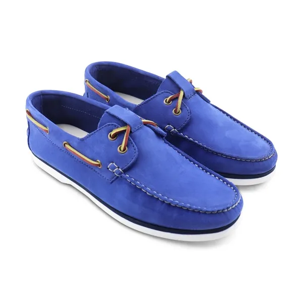 Barca in nabuk bluette