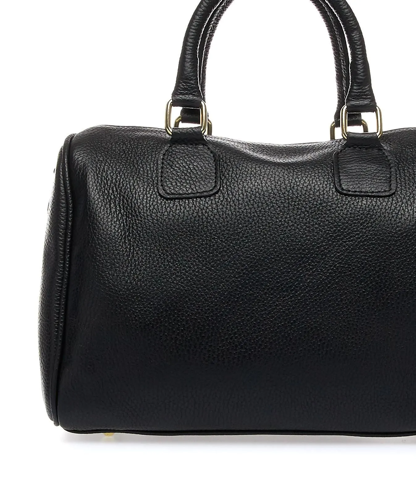 Bauletto nero in pelle con zip