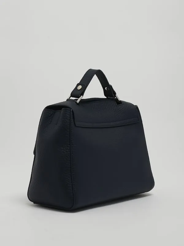 Borsa donna Orciani Sveva Soft piccola in pelle Navy