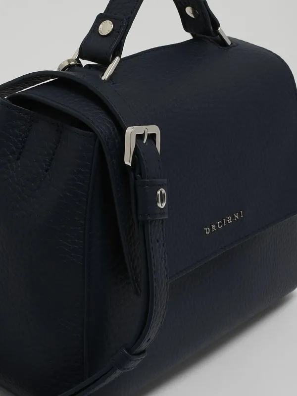 Borsa donna Orciani Sveva Soft piccola in pelle Navy