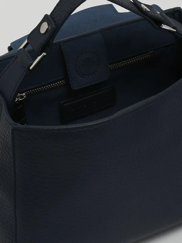Borsa donna Orciani Sveva Soft piccola in pelle Navy