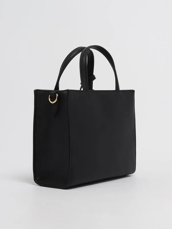 Borsa donna Twinset in simil pelle con nappine Nero