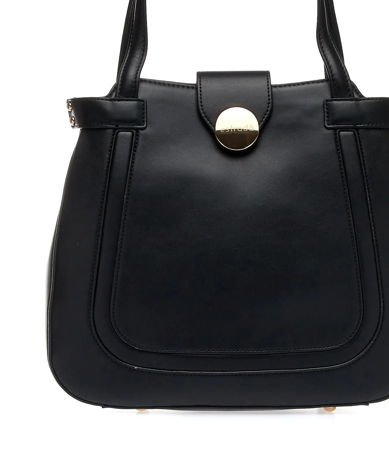 Borsa nera con bottone