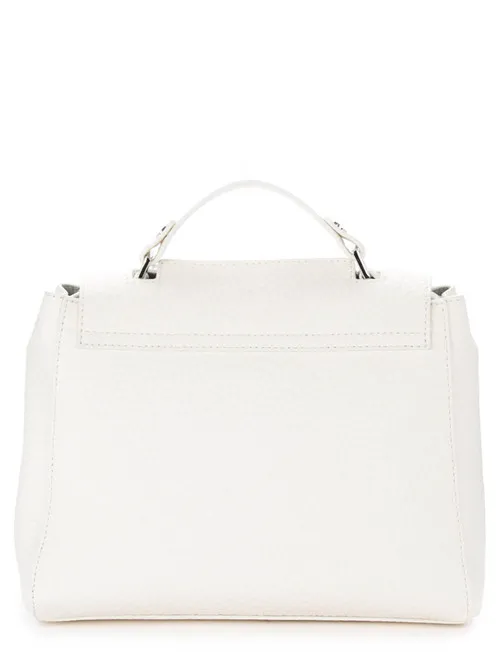 Borsa Orciani Sveva Soft Mini in pelle martellata bianca