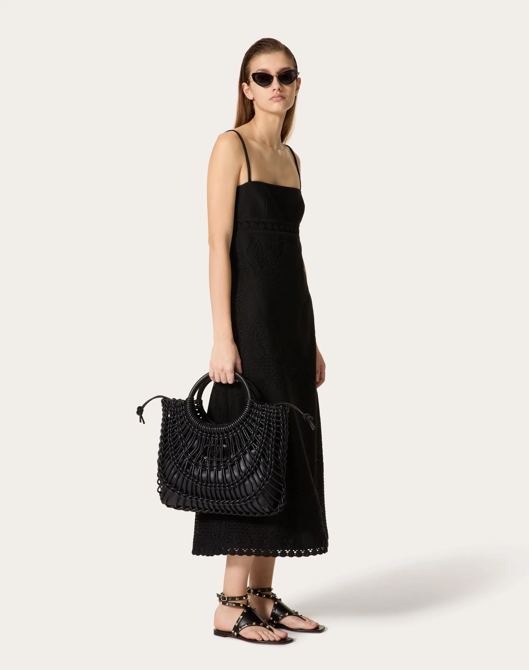 BORSA SHOPPING VALENTINO GARAVANI ALLKNOTS IN PELLE INTRECCIATA