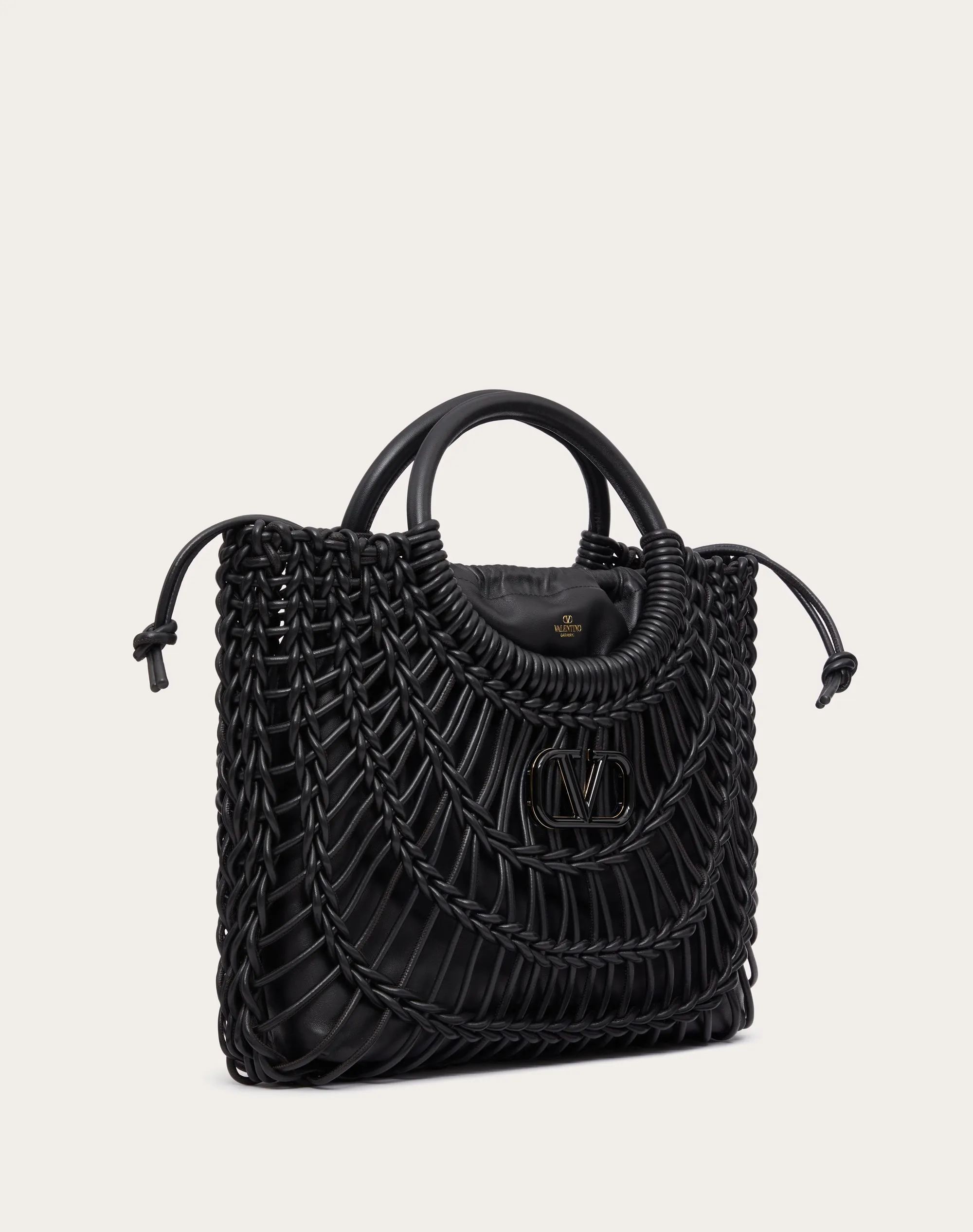 BORSA SHOPPING VALENTINO GARAVANI ALLKNOTS IN PELLE INTRECCIATA