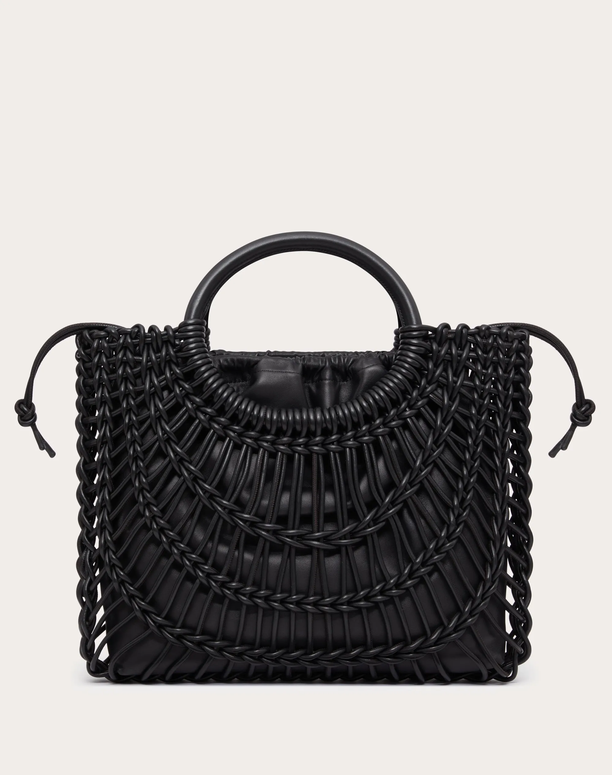 BORSA SHOPPING VALENTINO GARAVANI ALLKNOTS IN PELLE INTRECCIATA