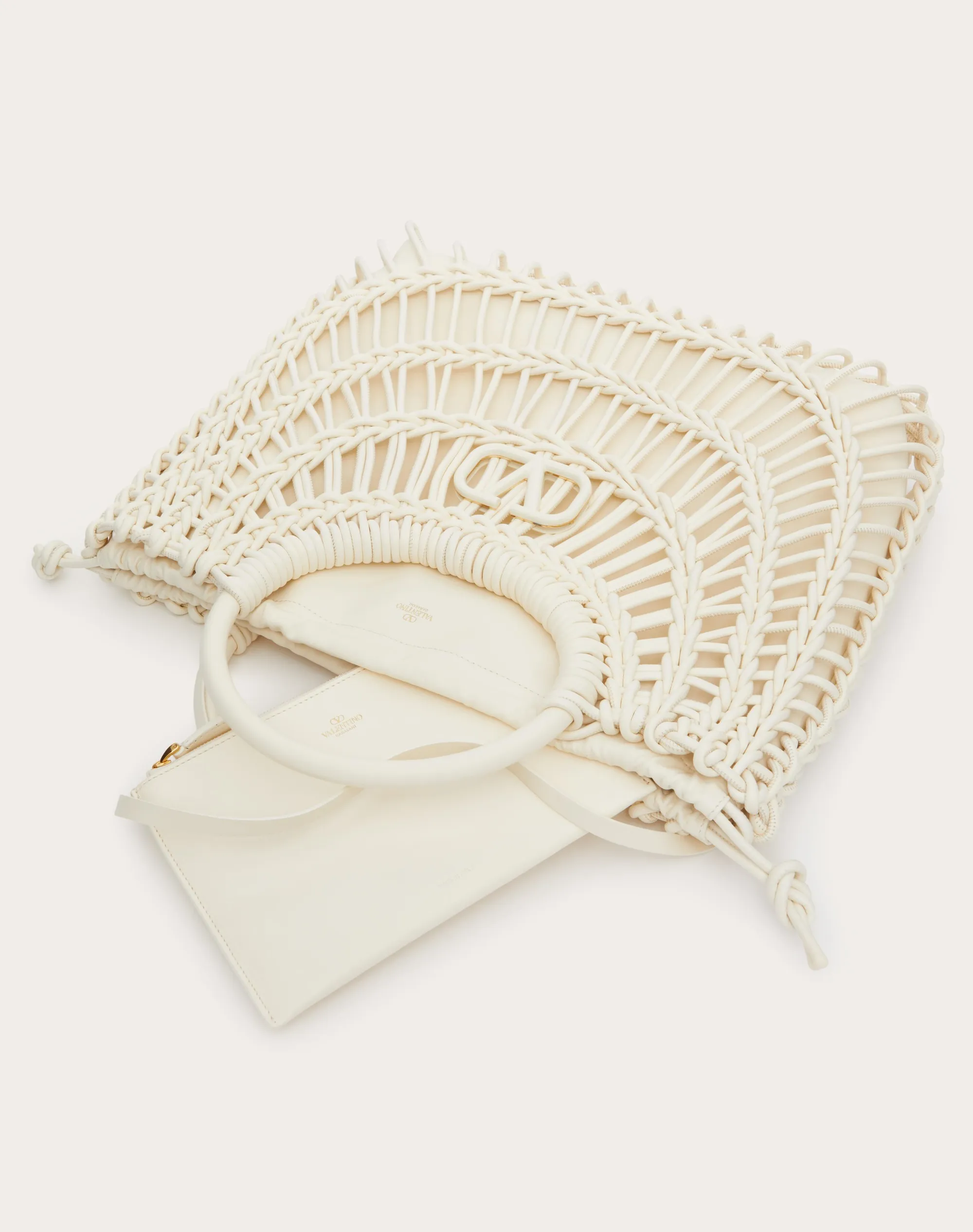 BORSA SHOPPING VALENTINO GARAVANI ALLKNOTS IN PELLE INTRECCIATA