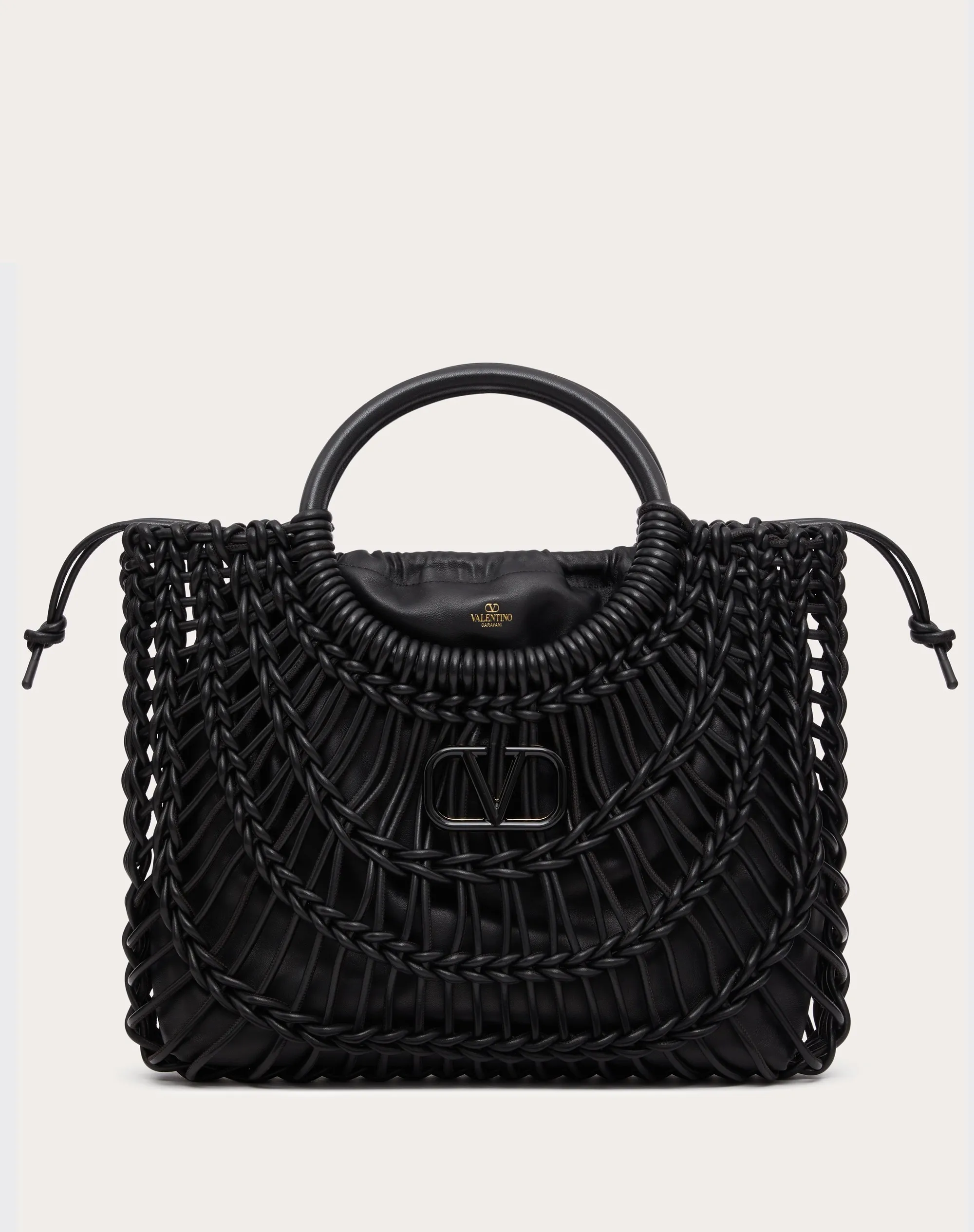BORSA SHOPPING VALENTINO GARAVANI ALLKNOTS IN PELLE INTRECCIATA