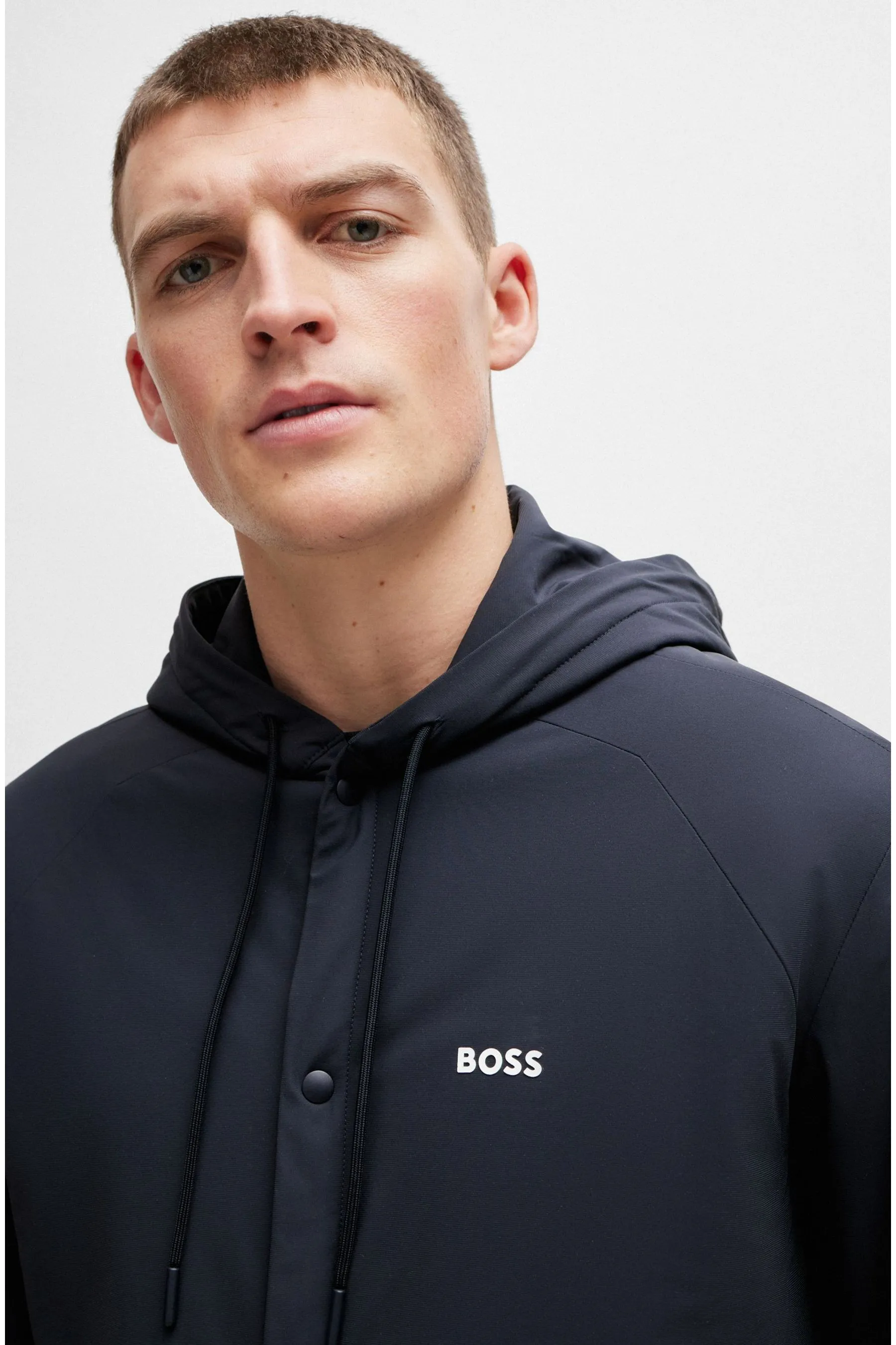 BOSS - Giacca a camicia con bottoni e Con cappuccio