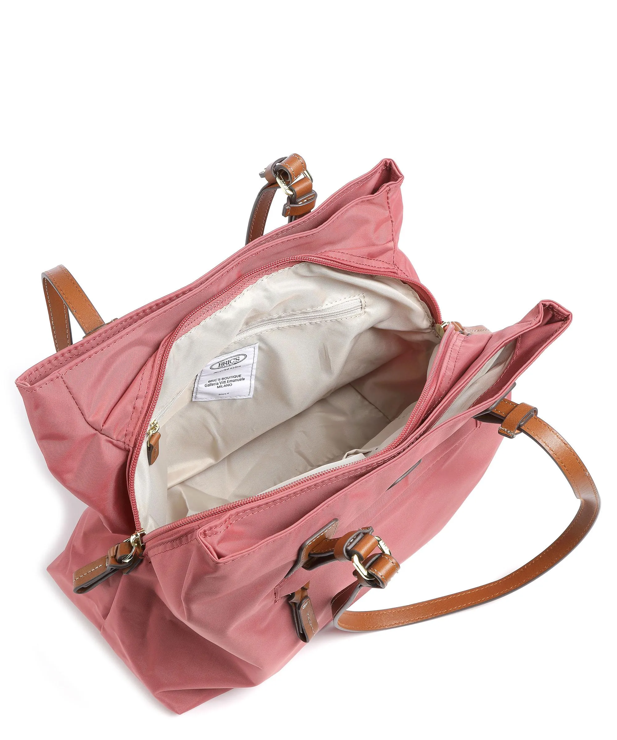  Brics X-Collection Borsa shopper nylon riciclato rosa  