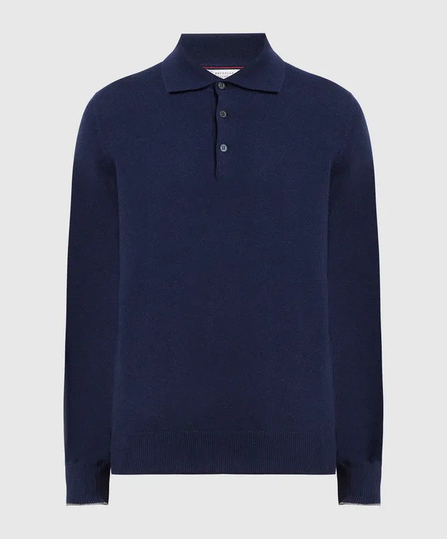 Brunello Cucinelli Maglia in cashmere blu M2200295