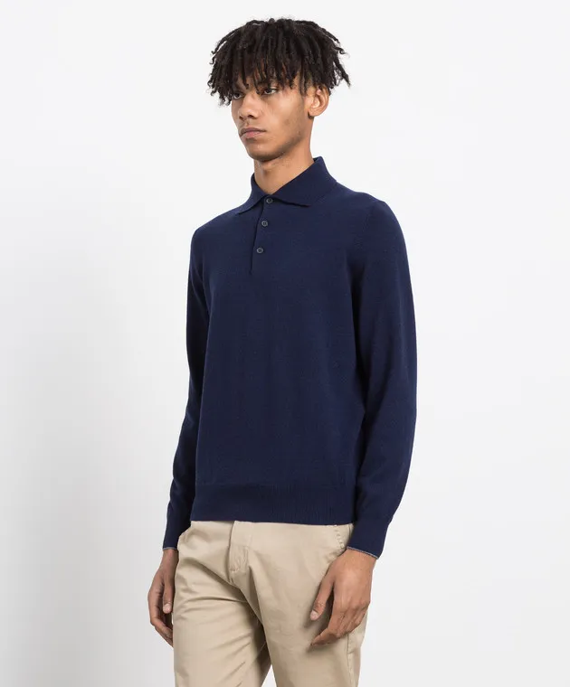 Brunello Cucinelli Maglia in cashmere blu M2200295