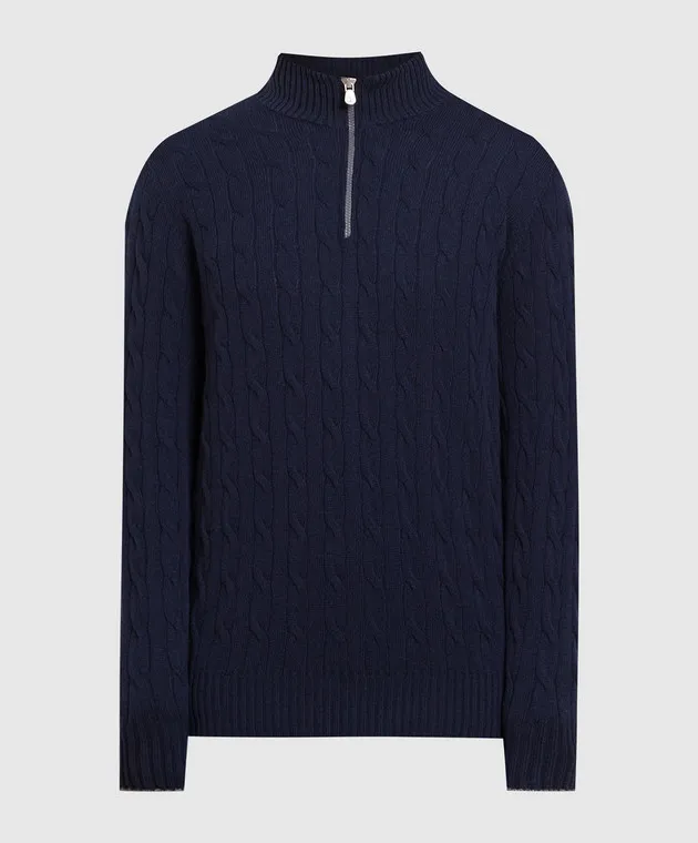 Brunello Cucinelli Maglia in cashmere blu M22707204