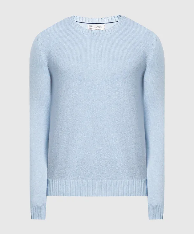 Brunello Cucinelli Maglia in cashmere blu M2272320