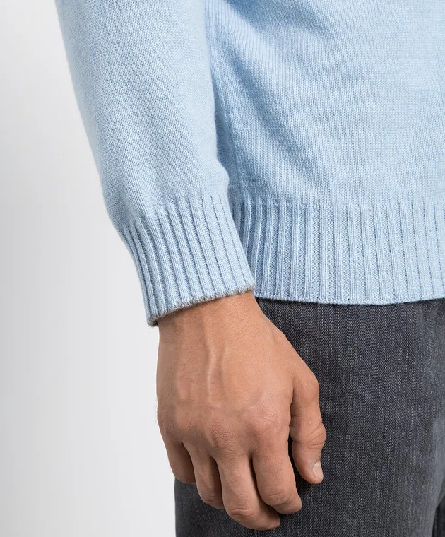 Brunello Cucinelli Maglia in cashmere blu M2272320