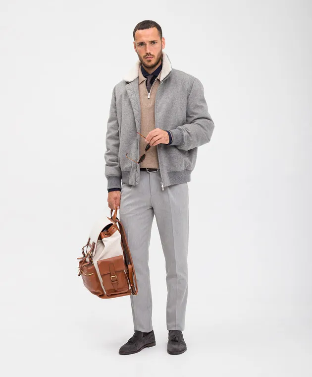Brunello Cucinelli Maglia in cashmere marrone M2229525