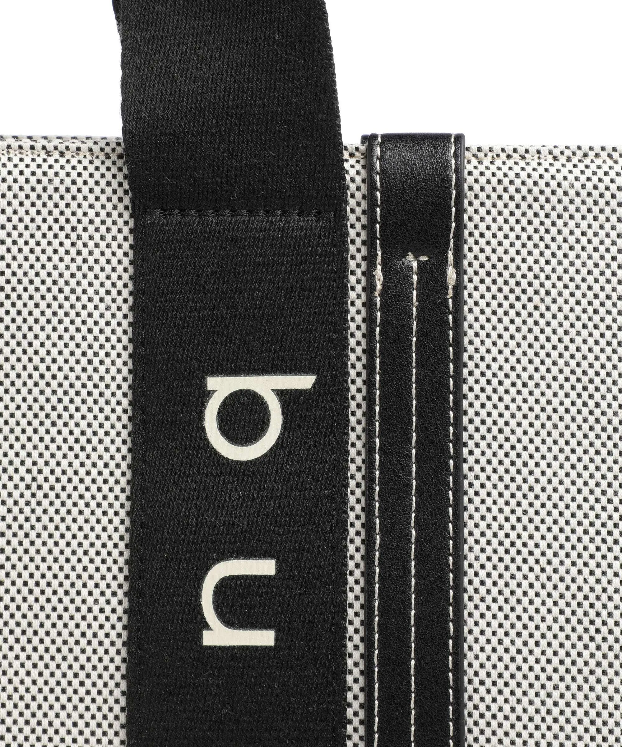  Bugatti Ambra Borsa shopper tela nero/bianco  