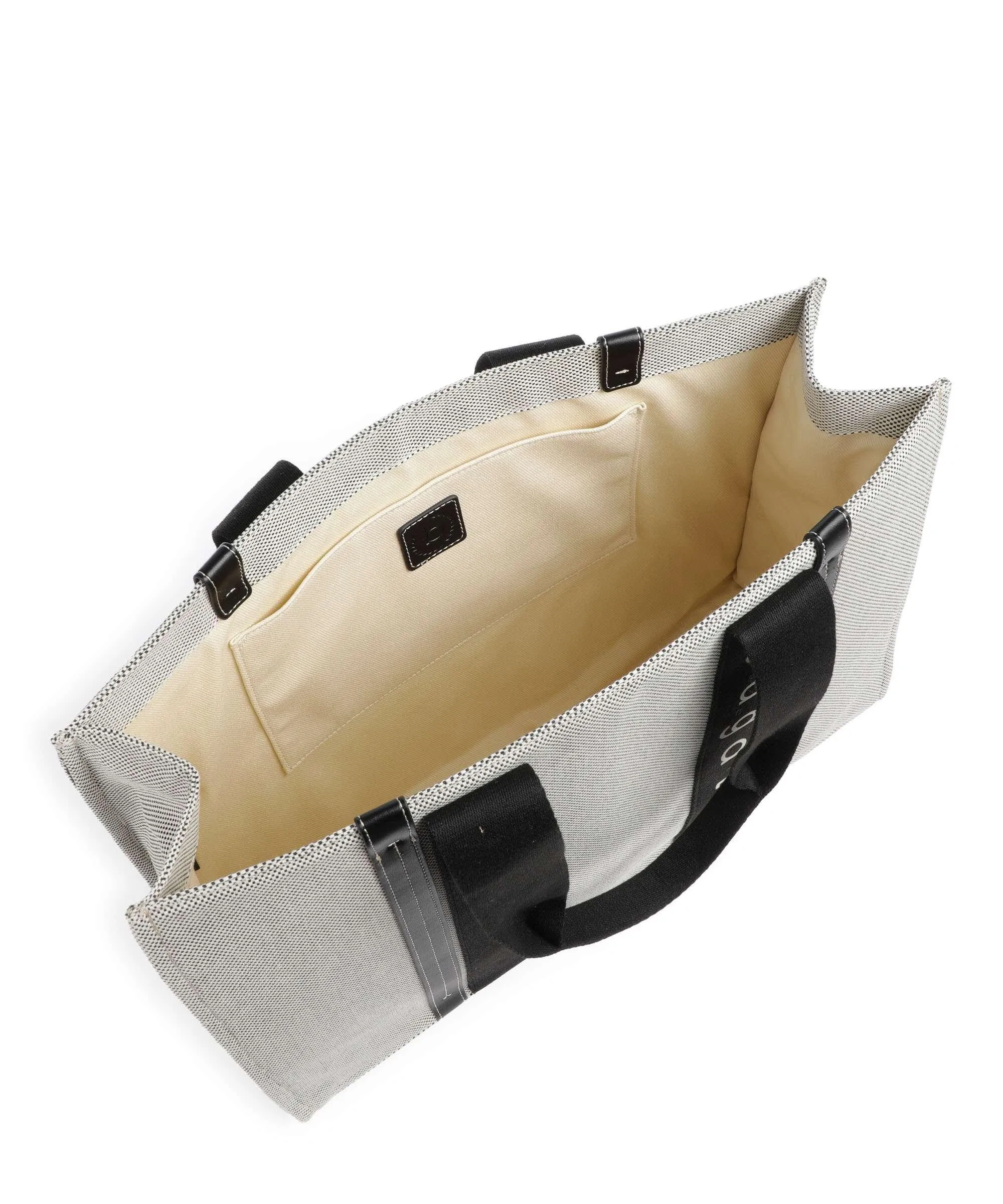  Bugatti Ambra Borsa shopper tela nero/bianco  