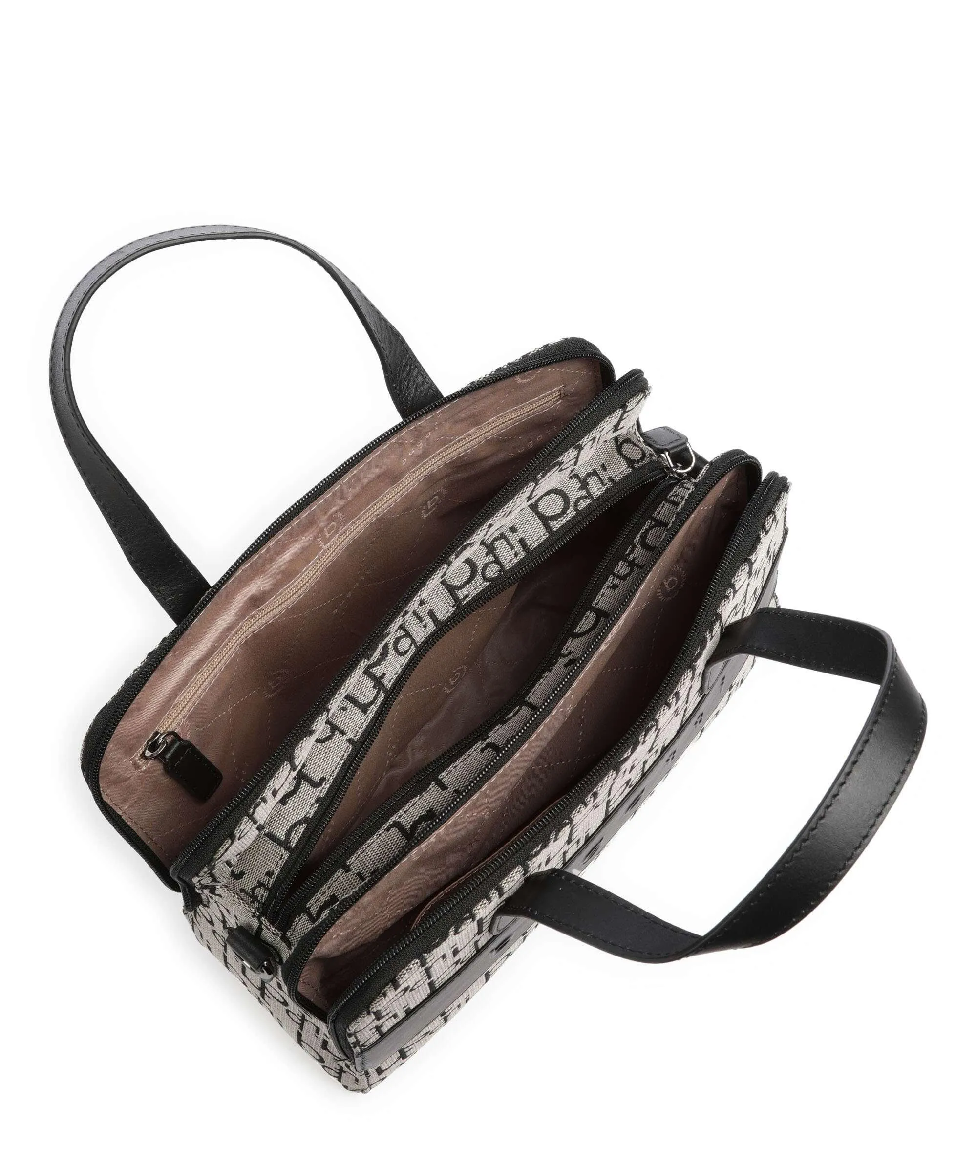  Bugatti Elea Borsa a mano tissu beige/nero  