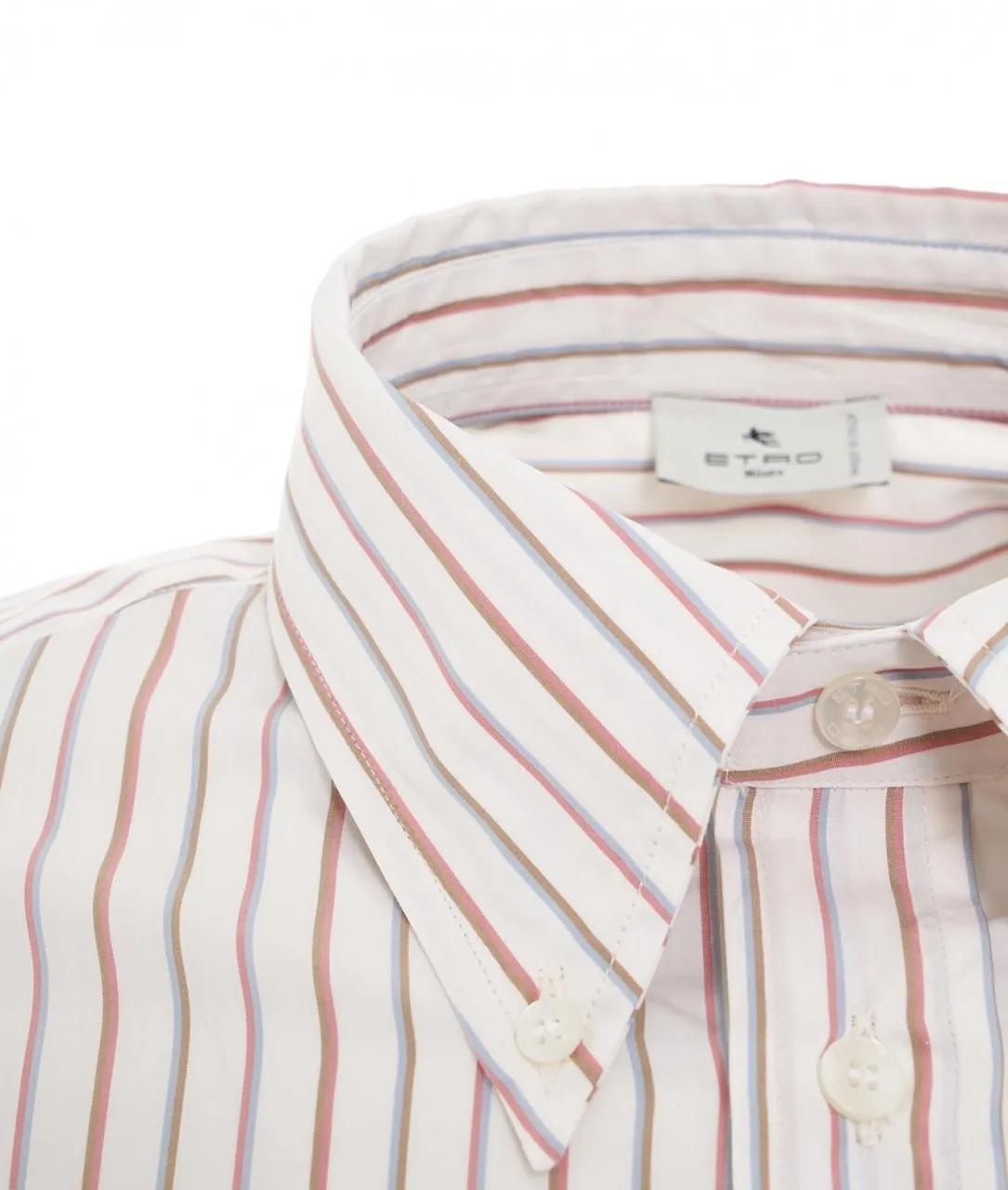 Camicia a righe bianco bianco