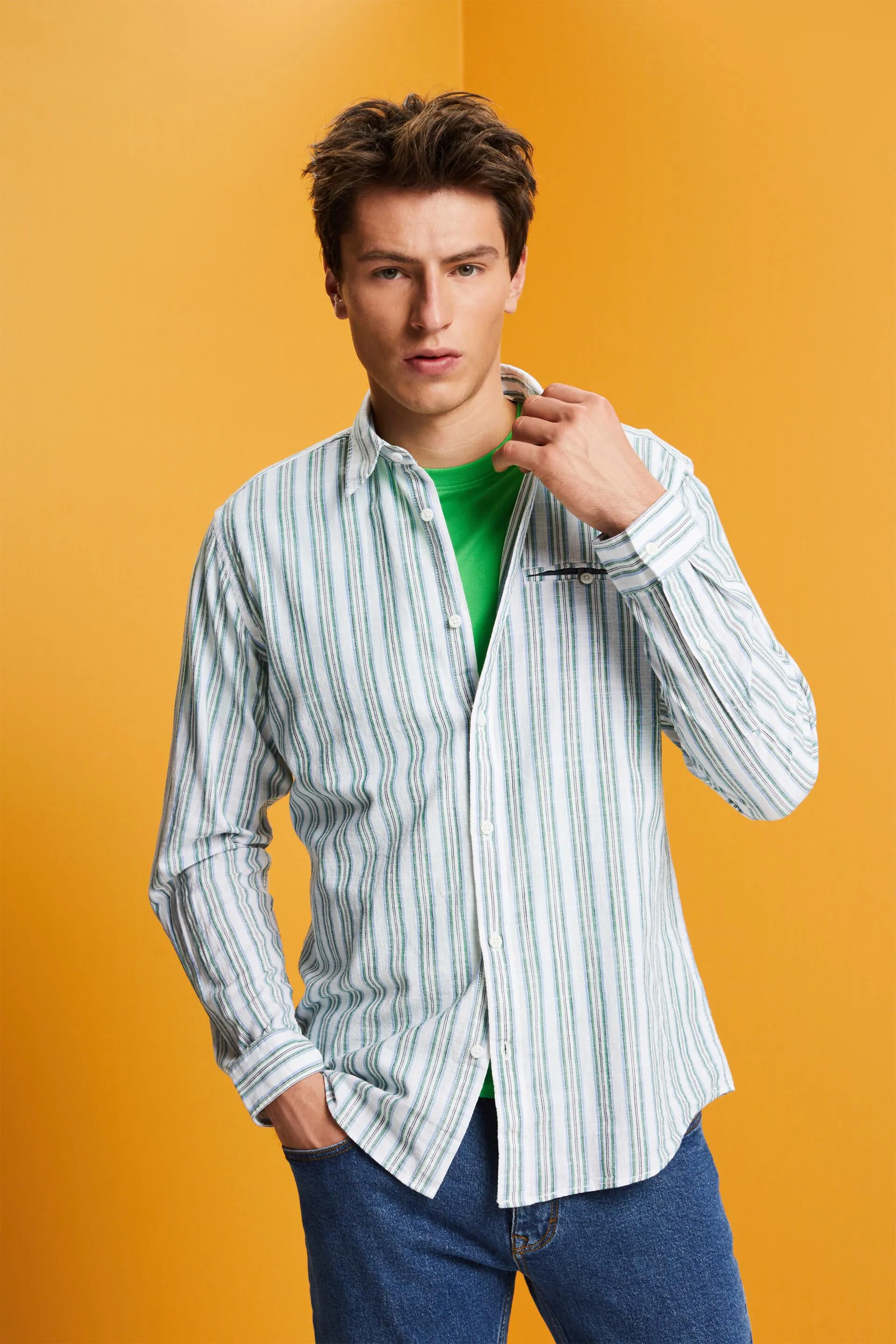 Camicia a righe in cotone