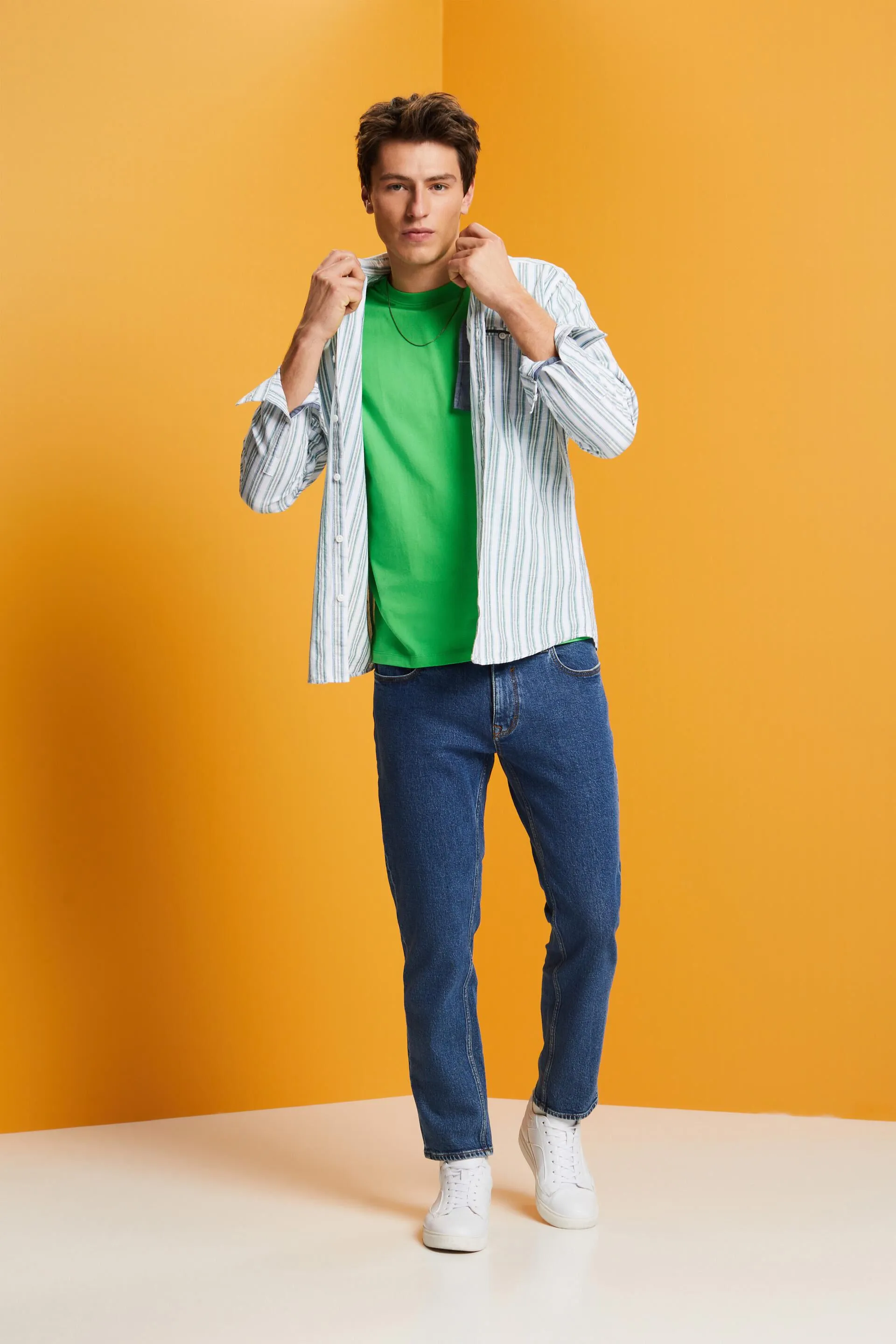 Camicia a righe in cotone