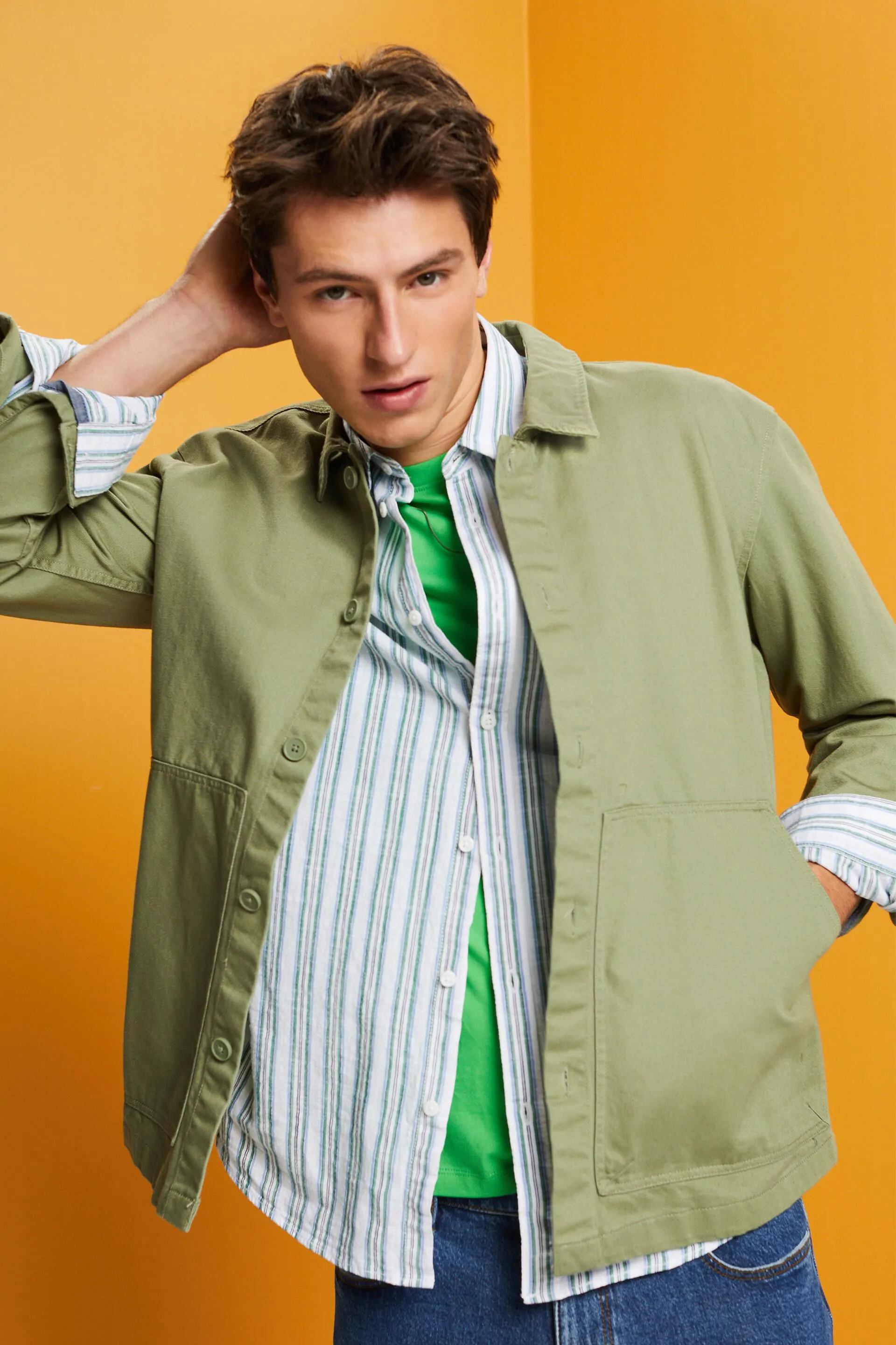 Camicia a righe in cotone