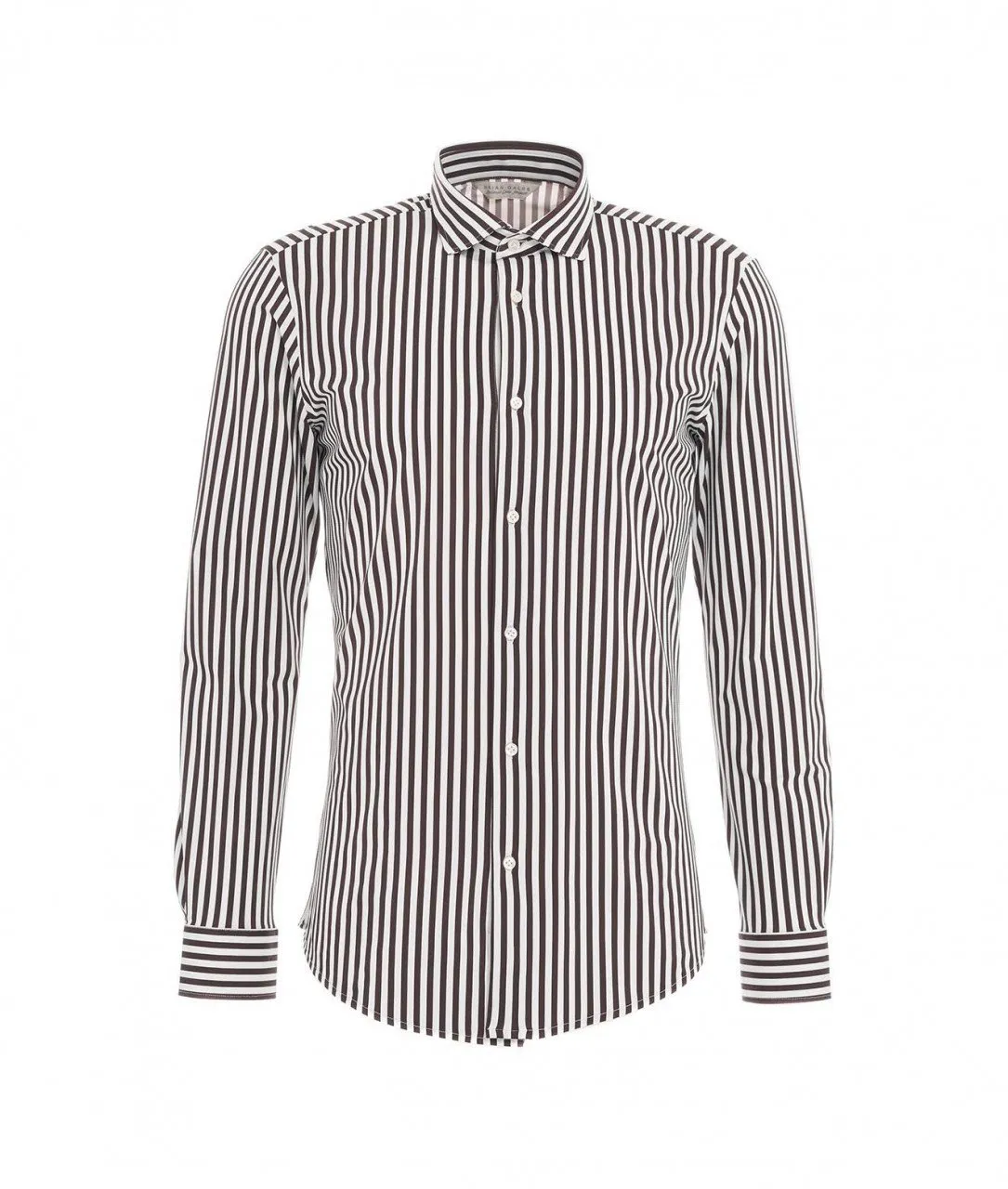 Camicia a righe marrone marrone