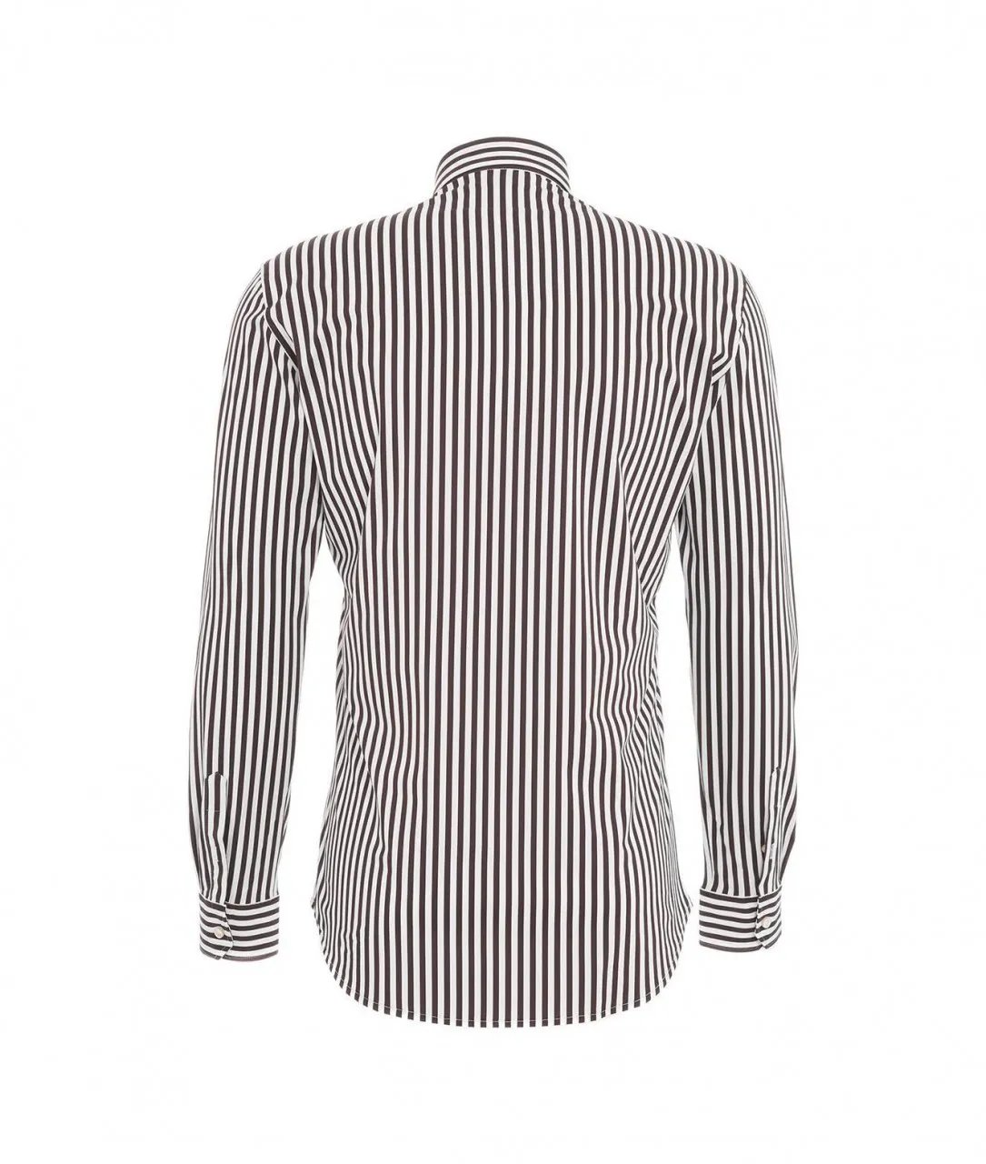 Camicia a righe marrone marrone